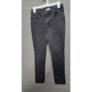 Nine West Cigarette High Rise Skinny Jeans Faded Black Denim Womens 10P Petite